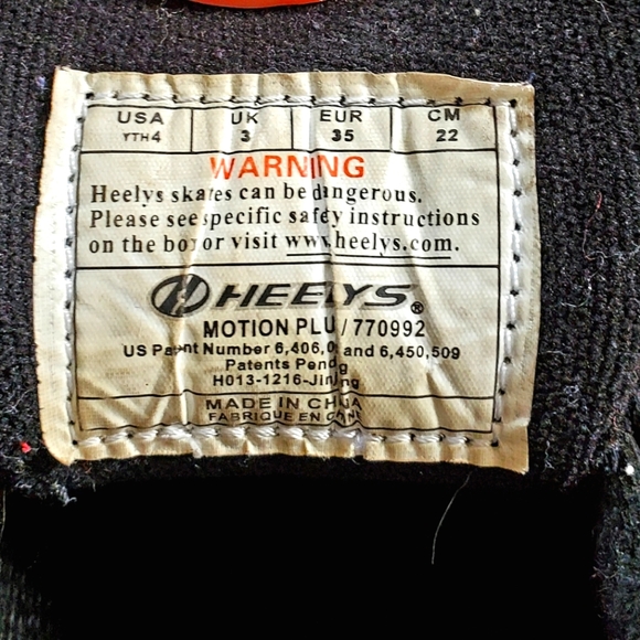 HEELYS Black/Royal Blue Skate Shoes - Youth 4 - Picture 6 of 10